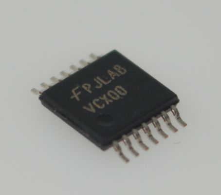 74VCX00MTCX 2.3-3.6V Quad 2- Giriş NAND Kapısı 3.6V Tolerançalı Girişler / Çıkışlarla 100mA Dengeli Çıkış Sürücüsü Ultra Düşük <2.5ns Küçük TSSOP-14 Paketinde Gecikme
