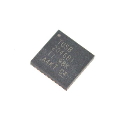 TUSB2046BIRHBR 4 Portlu USB 2.0 Hub Kontrol Cihazı, 12Mbps/1.5Mbps Desteği, Entegre Alıcı-Vericiler, 3.3V Çalışma, Düşük EMI, Güç Tasarruf Modu ve Endüstriyel Sıcaklık Aralığı (-40°C ila 85°C)