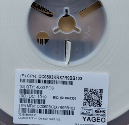 CC0603JRNPO0BN200 Yüksek frekanslı devreler için ideal 200pF NPO Kondansatör 0603 Boyutu Ultra-Durumlu Düşük ESR Yüksek Q Faktörü Kesinlik Değeri Üstün Performans RoHS uyumlu