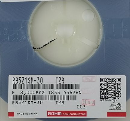 RB521SM-30 30V 200mA Schottky Diyotu, Ultra Düşük VF'li Yüksek Hızlı Anahtarlama, AEC-Q101, SOD-523, Halojensiz, Otomotiv Elektroniği için Ters Polarite Koruması