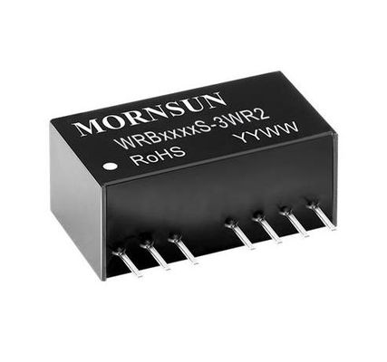 WRB4824S-3WR2 Gelişmiş 48V 2.4kW DIN Ray Tipi Güç Kaynağı Ultra Geniş 85-264VAC Giriş %300 Tepe Gücü, Aktif PFC Düşük Kaçak Akım -40°C ila +85°C Çalışma IP67 Koruması C1/C2 Bağışıklığı ve 5G'ye Hazır