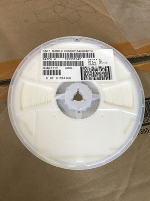 C0603C104K8RACTU 100nF 10V X7R 0603 MLCC, %10 Toleranslı, Yüksek Kapasitanslı, -55°C ila +125°C Arası Kararlı Performans ve RoHS Uyumluluğu