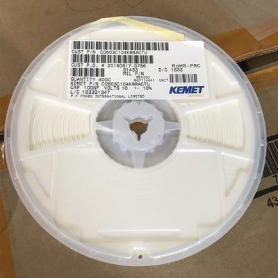 C0603C104K8RACTU 100nF 10V X7R 0603 MLCC, %10 Toleranslı, Yüksek Kapasitanslı, -55°C ila +125°C Arası Kararlı Performans ve RoHS Uyumluluğu