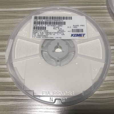 C0603C475K8PACTU MLCC 4.7µF 10V X7R 0603 Seramik Kondansatör Yüksek Kapasitans Kararlı Performans RoHS Uyumlu ve AEC-Q200 Otomotiv Sınıfı
