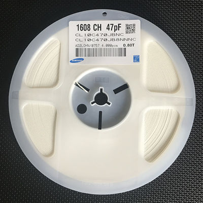 CL10C470JB8NNNC MLCC 47pF Ceramic Capacitor ±5% Tolerance 50V Rating C0G Dielectric 0402 Case Stable -55°C to +125°C Range High Q Value RoHS Compliant Tape & Reel Packaging