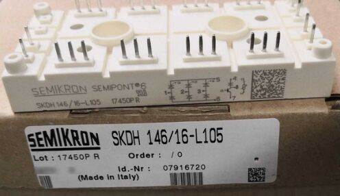 SKDH116/16-L105 1600V 116A IGBT Modülü 3 Fazlı Köprü Boost Chopper Entegre NTC Yüksek Akım 950A SEMIPONT6 Paket Basın-Pin UL UPS ve Sürücüler için sertifikalı