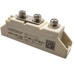 SKKT106/16E 1600V 106A Çift Tiristor Modülü Düşük VF 1.35V 2.4kA Aşınma AlN Seramik Temel Basınç Bağlantıları SEMIPACK1 Yumuşak Starterler ve Sürücüler için İzole UL Sertifikalı