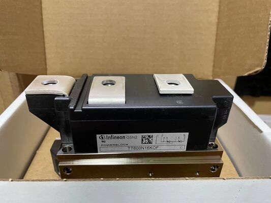 TT600N16KOF 1600V 600A Çift Tristör Modülü Düşük VF 1.32V Yüksek Ani Akım 21kA Basınçlı Temas Teknolojisi İzoleli Taban Plakası Hendek Kapılı Yumuşak Başlatıcılar ve Redresörler için UL Sertifikalı