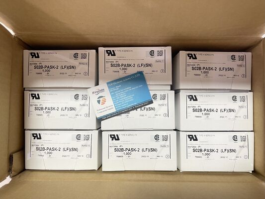 S02B-PASK-2 2 Pozisyon 2.0mm Pitch Header PA Serisi Delikli Teneke Kaplama 3A Rating 100V AC Wire-to-Board ve Kompakt Elektronik için