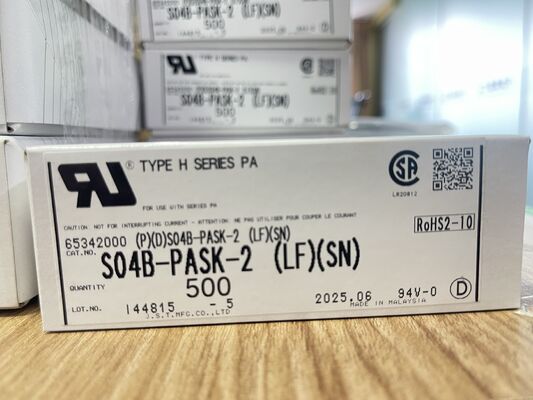 S04B-PASK-2 4-Pin 2.0mm Pitch Üst Girişli Konnektör, Sürtünmeli Kilitleme, UL94V-0 Naylon, 3A 250V, -25°C ila +85°C, THT Montaj, JST PA Serisi, Cihazlar İçin