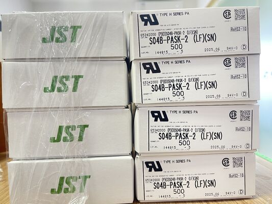 S04B-PASK-2 4-Pin 2.0mm Pitch Üst Girişli Konnektör, Sürtünmeli Kilitleme, UL94V-0 Naylon, 3A 250V, -25°C ila +85°C, THT Montaj, JST PA Serisi, Cihazlar İçin
